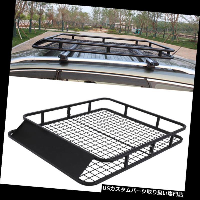 カーゴ ルーフ キャリア 普遍的な貨物屋根のバスケットのキャリアの棚SUVの自動上の荷物の貯蔵の走行 Universal Cargo Roof Basket Carrier Rack SUV Auto Top Luggage Storage Traveling 【並行輸入品】