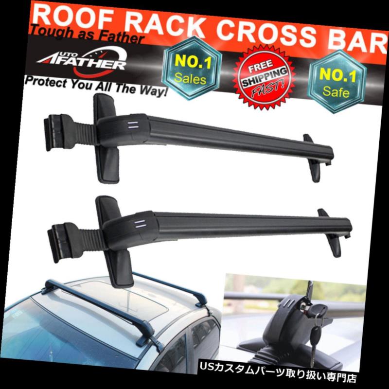 カーゴ ルーフ キャリア カートップルーフクロスバー荷物カーゴキャリアラックウィンドウフレームロック可能ラックボックス Car Top Roof CrossBars Luggage Cargo Carrier Rack Window Frame Lockable Rack Box 【並行輸入品】