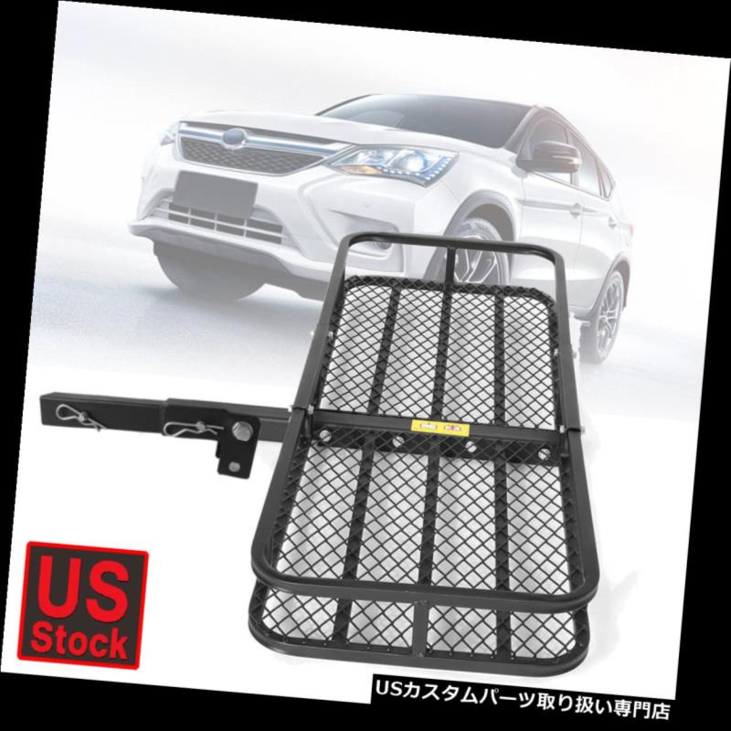 カーゴ ルーフ キャリア 折りたたみ貨物グリッド荷物キャリアマウントバスケットラックトラックSUV 2 "レシーバーヒッチ Folding Cargo Grid Luggage Carrier Mount Basket Rack Truck SUV 2" Receiver Hitch 【並行輸入品】｜カスタムパーツ WORLD倉庫 50,754円