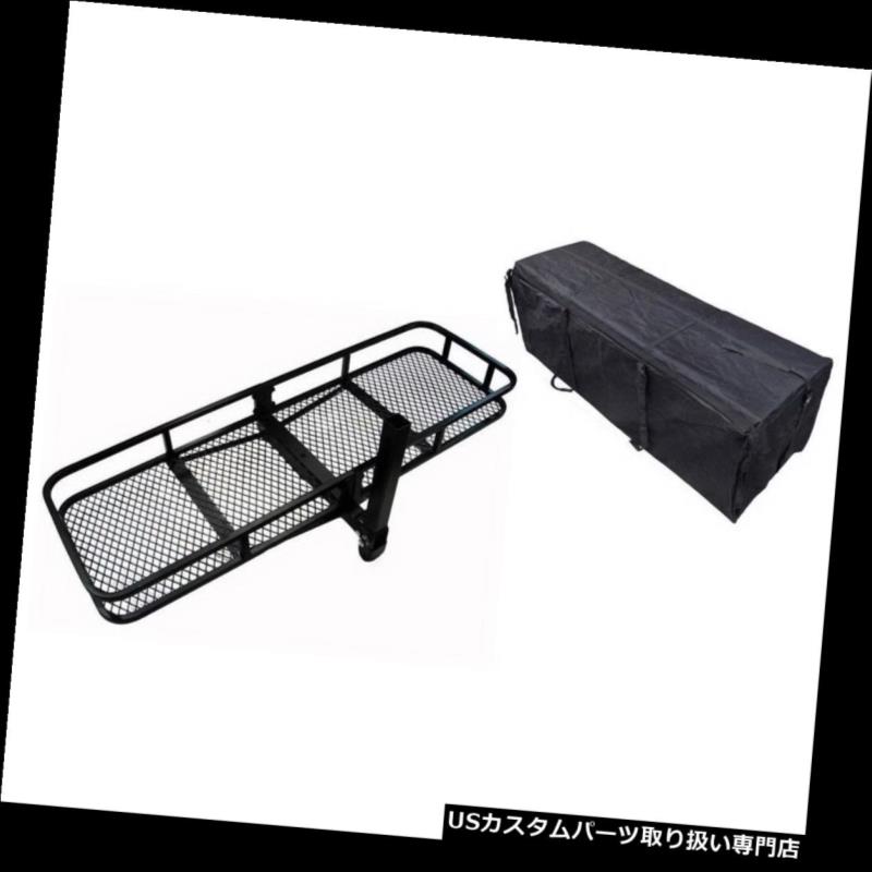 カーゴ ルーフ キャリア ユニバーサルヒッチマウント貨物キャリア荷物バスケットラック+防水貨物 Universal Hitch Mounted Cargo Carrier Luggage Basket Rack + Waterproof Cargo 【並行輸入品】