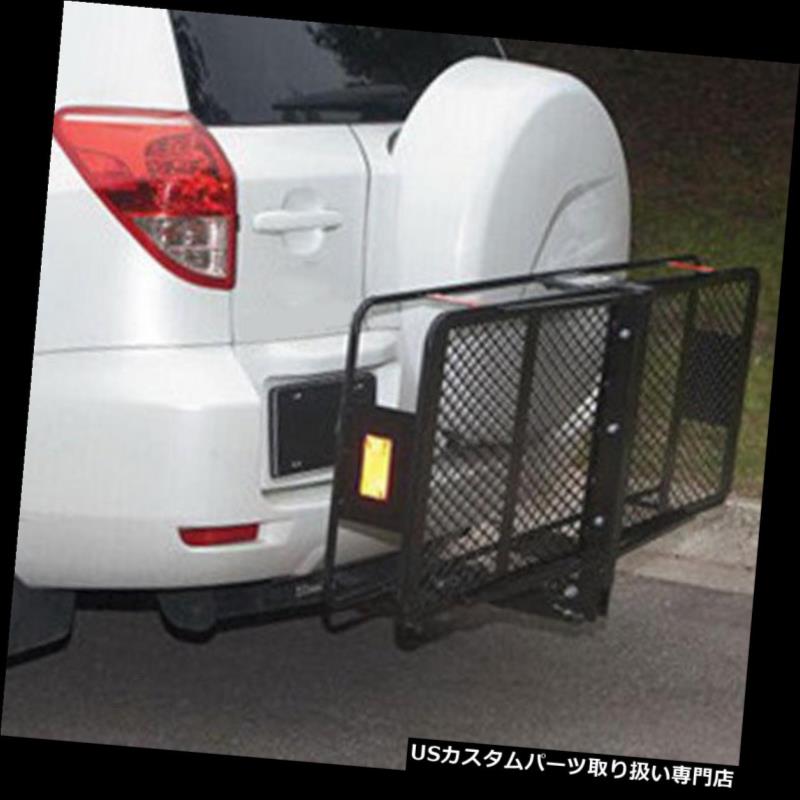 カーゴ ルーフ キャリア 60 'x 20'荷物荷物バスケットキャリアトラック折りたたみSUVトレーラーレシーバーラック 60''x 20'' Luggage Cargo Basket Carrier Truck Folding SUV Trailer Receiver Racks 【並行輸入品】｜カスタムパーツ WORLD倉庫
