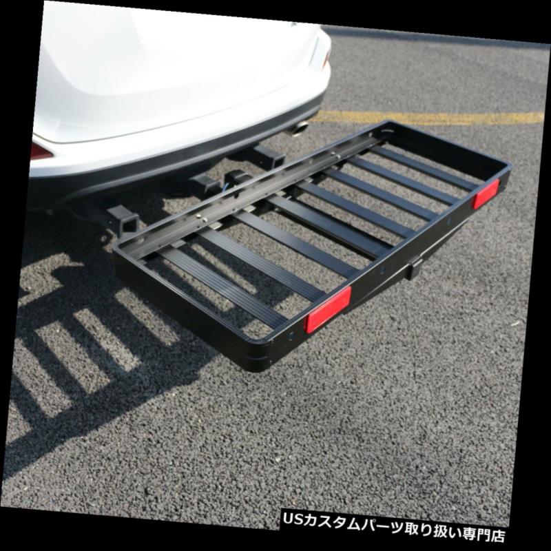 カーゴ ルーフ キャリア アルミ+スチール製折りたたみレシーバーヒッチカーゴキャリア50 "x 20"ストロング＆アンプ。 丈夫 Aluminum+Steel Folding Receiver Hitch Cargo Carrier 50" x 20" Strong &amp; Durable 【並行輸入品】｜カスタムパーツ WORLD倉庫