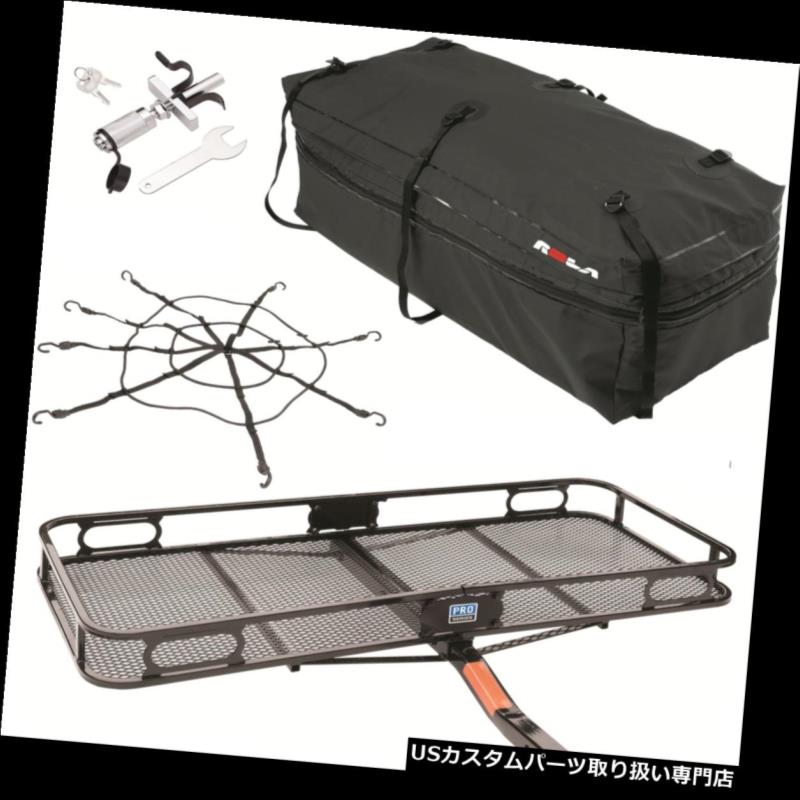 カーゴ ルーフ キャリア PRO SERIESカーゴキャリアバスケット+ ROLAカーゴバッグ+ CARGO NET& A サイレントヒッチピン PRO SERIES CARGO CARRIER BASKET + ROLA CARGO BAG + CARGO NET & SILENT HITCH PIN 【並行輸入品】|カスタムパーツ WORLD倉庫