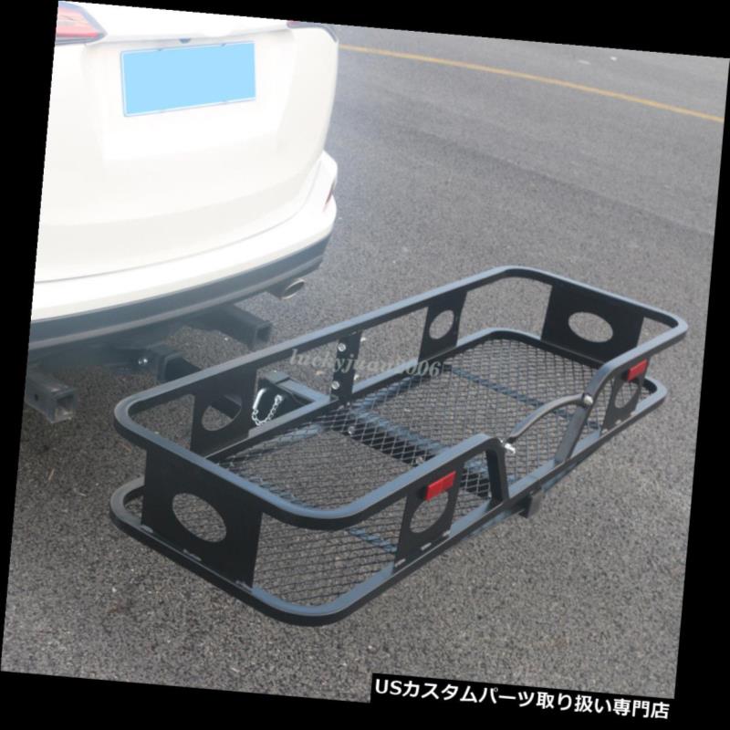 カーゴ ルーフ キャリア ヒッチマウント折りたたみ貨物キャリア荷物ラックトレーラーレシーバートラックSUV車 Hitch Mounted Folding Cargo Carrier Luggage Rack Trailer Receiver Truck SUV Car 【並行輸入品】|カスタムパーツ WORLD倉庫
