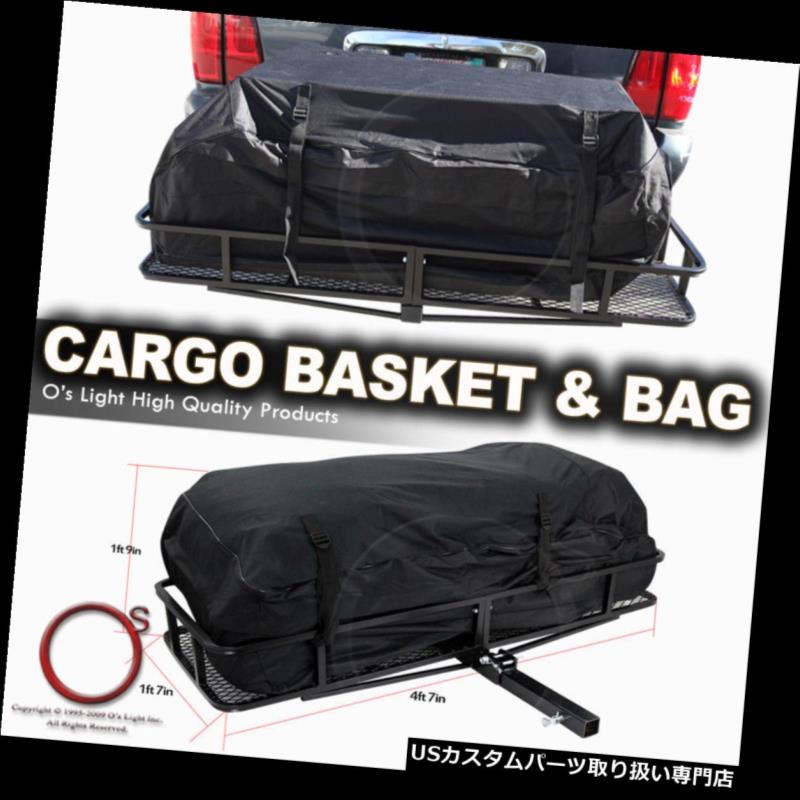 カーゴ ルーフ キャリア クライスラー01-10トレーラーヒッチラック貨物キャリア後部折りたたみバスケットw /バッグコンボ Chrysler 01-10 Trailer Hitch Rack Cargo Carrier Rear Folding Basket w/ Bag Combo 【並行輸入品】|カスタムパーツ WORLD倉庫