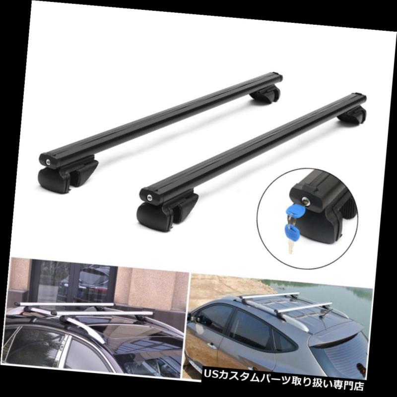 カーゴ ルーフ キャリア 48 '120センチ調整可能な車の屋根クロスバー荷物貨物キャリアラックフレーム+ロック 48'' 120cm Adjustable Car Roof Cross Bar Luggage Cargo Carrier Rack Frame + Lock 【並行輸入品】