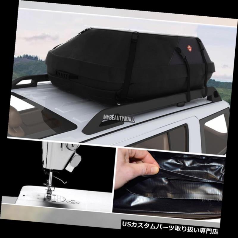 カーゴ ルーフ キャリア ルーフトップカーゴ防水キャリアバッグラック収納荷物オートカートラベルブラック Roof Top Cargo Waterproof Carrier Bag Rack Storage Luggage Auto Car Travel Black 【並行輸入品】|カスタムパーツ WORLD倉庫