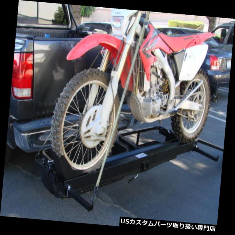 カーゴ ルーフ キャリア ガス缶のための2つの付加的な貨物バスケットが付いているWMAのオートバイのキャリアの棚 WMA Motorcycle Carrier Rack With Two Additional Cargo Baskets For Gas Cans 【並行輸入品】