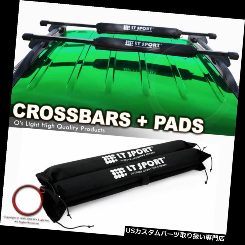 カーゴ ルーフ キャリア トヨタハイランダー08-12ブラッククロスバートップセットルーフラック54インチ+保護パッド Fit Toyota Highlander 08-12 Black Crossbar Top Set Roof Rack 54\