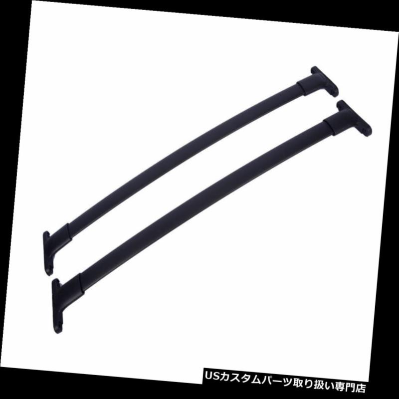 カーゴ ルーフ キャリア 2016-2018用フォードエクスプローラー1ペアブラックアルミトップルーフラッククロスバー For 2016-2018 Ford Explorer 1 Pair Black Aluminum Top Roof Rack Cross Bar 【並行輸入品】