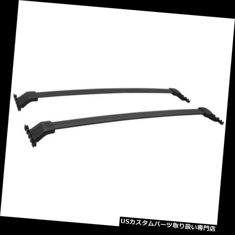 カーゴ ルーフ キャリア 09-15ホンダパイロットルーフラッククロスバーブラックカーゴキャリアOEスタイルにフィット Fits for 09-15 Honda Pilot Roof Rack Cross Bars Black Cargo Carrier OE Style 【並行輸入品】