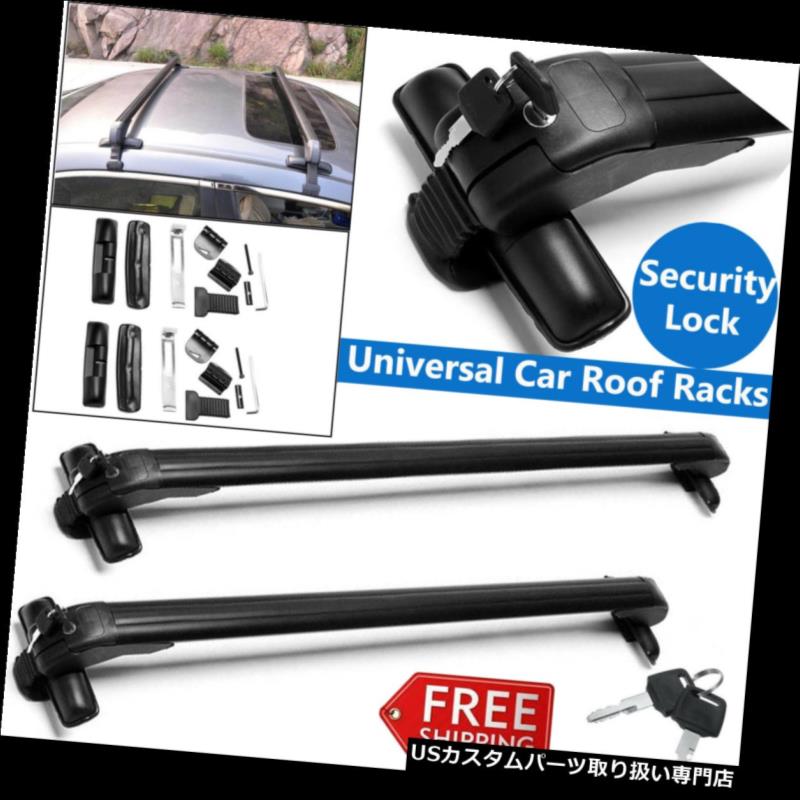 カーゴ ルーフ キャリア 43 "貨物荷物のキャリア車のルーフラッククロスバー窓枠のタイプロック可能 43'' Cargo Luggage Carrier Car Roof Racks Cross Bars Window Frame Type Lockable 【並行輸入品】｜カスタムパーツ WORLD倉庫