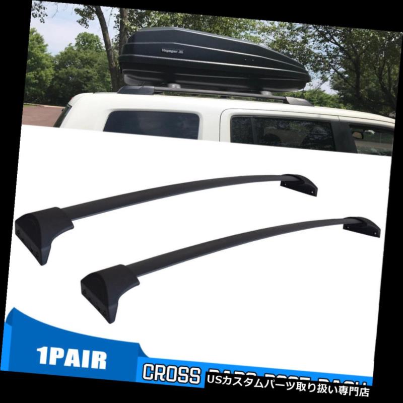 カーゴ ルーフ キャリア 16-18ホンダパイロットファクトリースタイルアルミトップルーフラッククロスバーブラックにフィット Fits 16-18 Honda Pilot Factory Style Aluminum Top Roof Rack Cross Bar Black 【並行輸入品】|カスタムパーツ WORLD倉庫