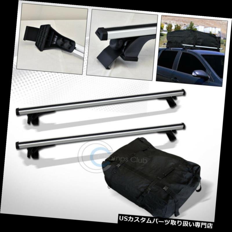 カーゴ ルーフ キャリア 55 "シルバーウィンドウフレームルーフラッククロスバーキット+防水カーゴバッグC08 55" SILVER WINDOW FRAME ROOF RACK CROSS BAR KIT+WATERPROOF CARGO CARRIER BAG C08 【並行輸入品】｜カスタムパーツ WORLD倉庫