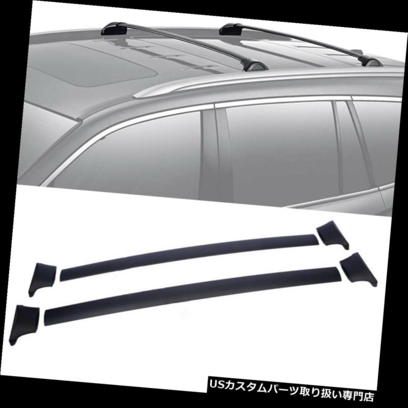 カーゴ ルーフ キャリア 2016-2018ホンダパイロット用1ペアブラックアルミトップルーフラッククロスバー 1 Pair Black Aluminum Top Roof Rack Cross Bar For 2016-2018 Honda Pilot 【並行輸入品】