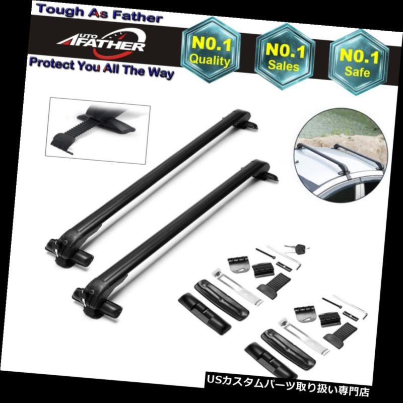 カーゴ ルーフ キャリア 自動SUV貨物運搬船のための2本のアルミ合金車のルーフラッククロスバーホルダー 2pcs Aluminium Alloy Car Roof Rack Cross Bar Holder for Auto SUV Cargo Carrier 【並行輸入品】