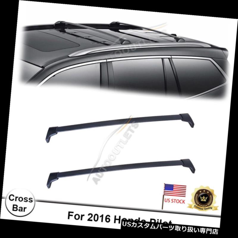 カーゴ ルーフ キャリア フィット2016ホンダパイロット荷物バイククロスバーOEスタイルルーフトップラックの交換 Fit 2016 Honda Pilot Luggage Bike Cross Bar OE Style Roof Top Rack Replacement 【並行輸入品】