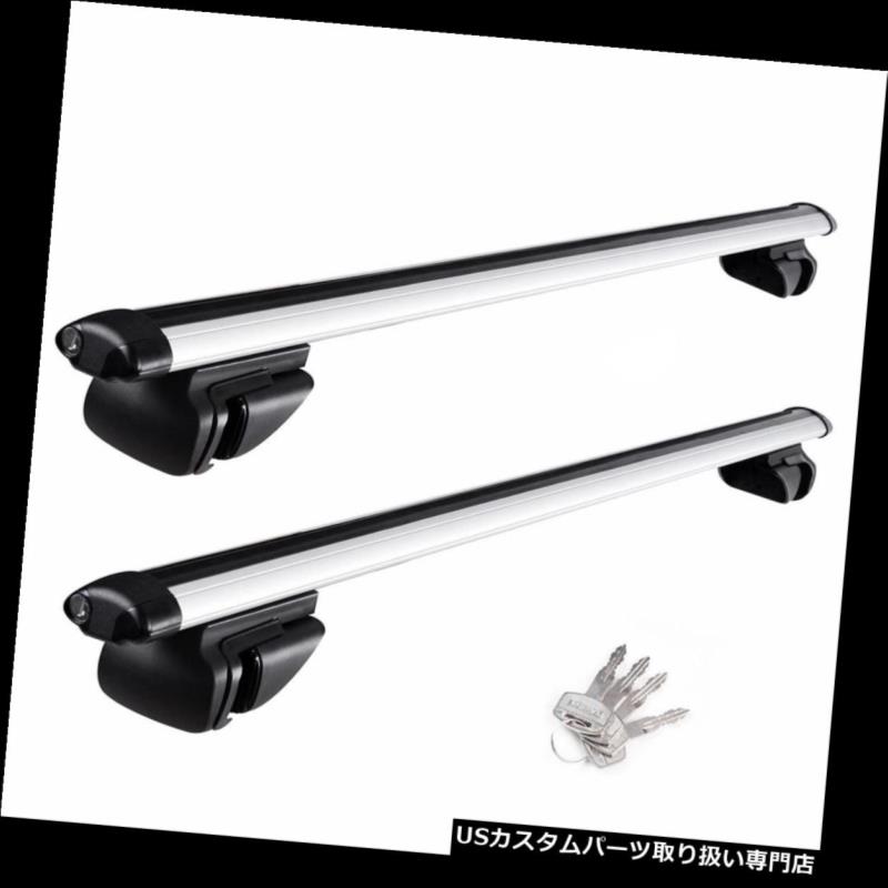 カーゴ ルーフ キャリア 55 "アルミニウム車の屋根の上の十字棒普遍的な荷物のキャリアラックのw /ロックキー 55" Aluminum Car Roof Top Cross Bar Universal Luggage Carrier Rack w/ Lock Key 【並行輸入品】|カスタムパーツ WORLD倉庫