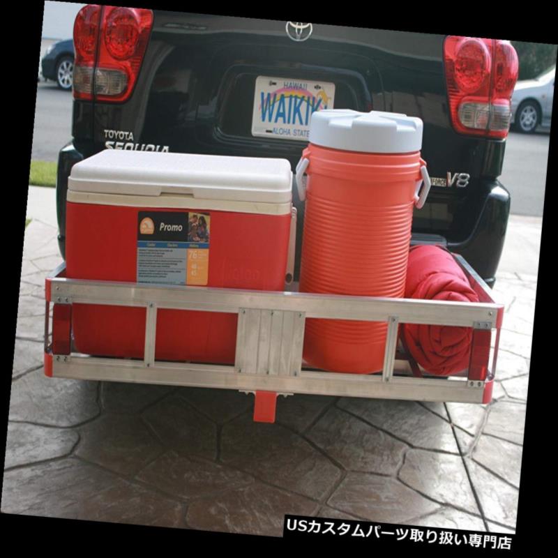カーゴ ルーフ キャリア RV貨物キャリア後部SUVトラックヒッチアルミ荷物ラック収納XL 500ポンド。 RV Cargo Carrier Rear SUV Truck Hitch Aluminum Luggage Rack Storage XL 500 Lbs. 【並行輸入品】