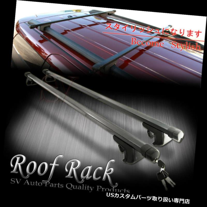 カーゴ ルーフ キャリア 三菱ルーフラックキーロッククロスバートップレールマウントブラックカーゴキャリア用 For Mitsubishi Roof Rack Key Lock Cross Bar Top Rail Mount Black Cargo Carrier