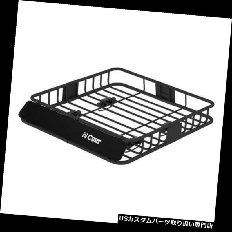 カーゴ ルーフ キャリア CURT 41.5 x 37 "車両ルーフトップクロスバーカーゴキャリアラックバスケット、ブラック（中古） CURT 41.5 x 37" Vehicle Rooftop Crossbar Cargo Carrier Rack Basket, Black (Used) 【並行輸入品】｜カスタムパーツ WORLD倉庫 52,668円