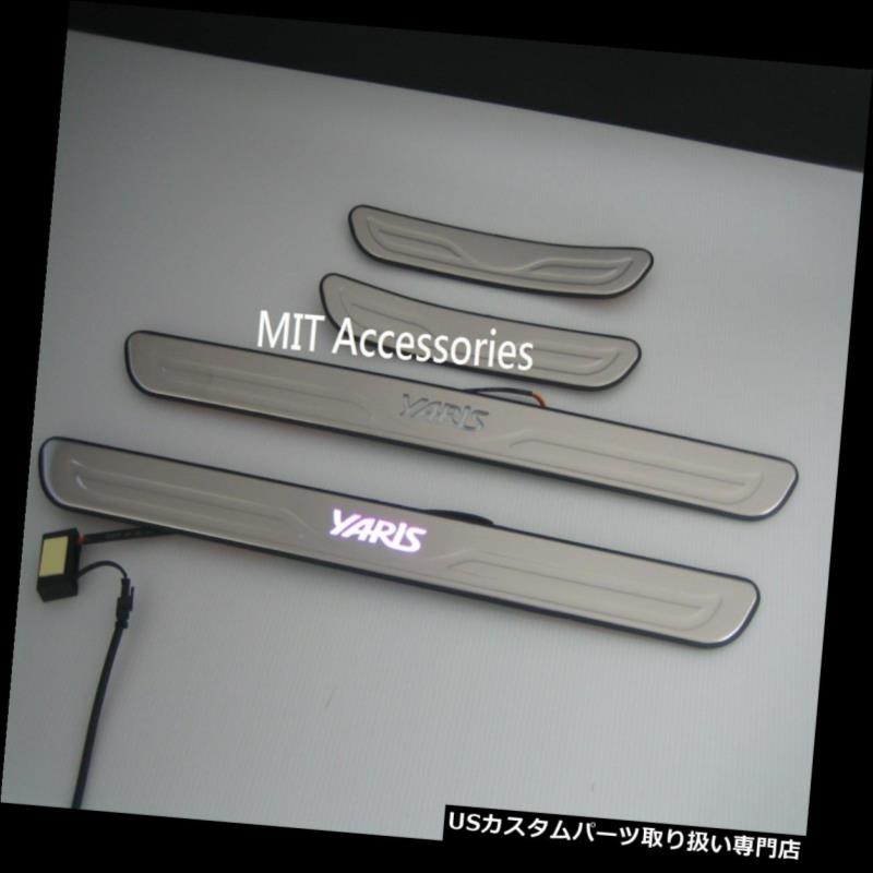 LEDステップライト MITトヨタヤリス2009-2013 LEDライトドアシルプレート強化 - 共同 悪戯 MIT Toyota YARIS 2009-2013 LED light door sill plate enhancement-colorful 【並行輸入品】