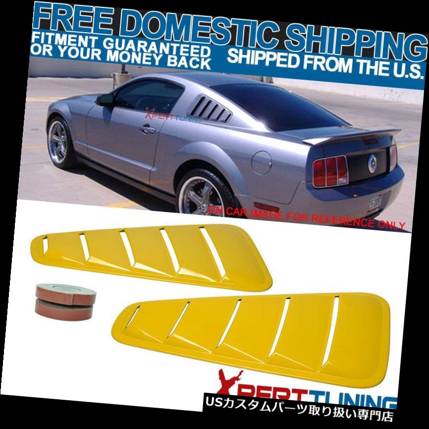 ウィンドウルーバー 05-09のために合うMustang V6は＃D6スクリーミングイエローウィンドウルーバー - ABSを描いた Fit For 05-09 Mustang V6 Painted # D6 Screaming Yellow Window Louver - ABS 【並行輸入品】