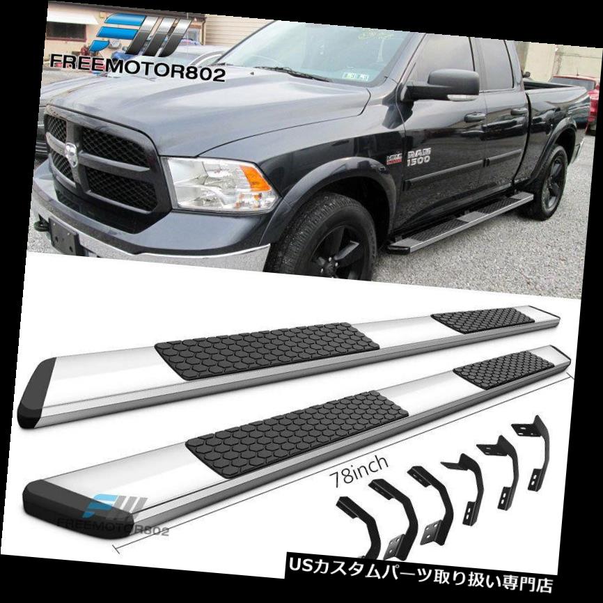 サイドステップ フィット09-16ダッジラムクワッドタクシー78インチ高級OEスタイルランニングボードクローム Fits 09-16 Dodge Ram Quad Cab 78inch Luxury OE Style Running Boards Chrome 【並行輸入品】