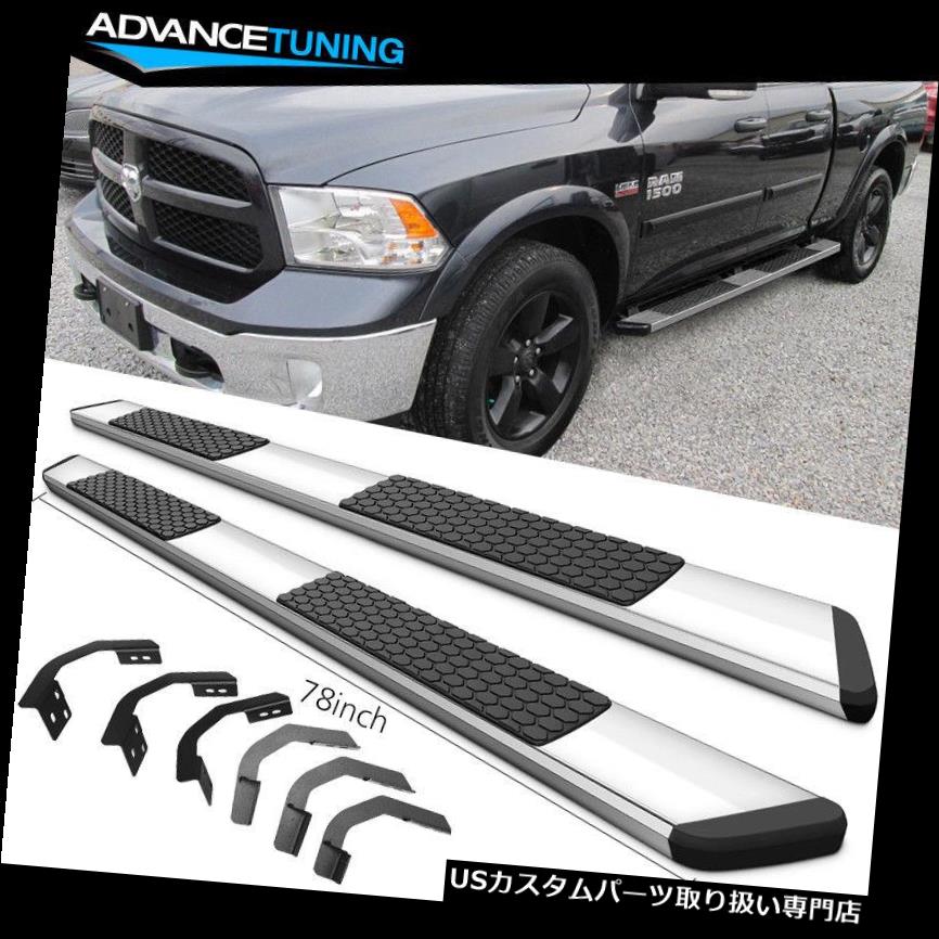 サイドステップ フィット09-16ダッジラムクワッドタクシー78インチOEスタイルナーフバーランニングボードクローム Fits 09-16 Dodge Ram Quad Cab 78inch OE Style Nerf Bars Running Boards Chrome 【並行輸入品】