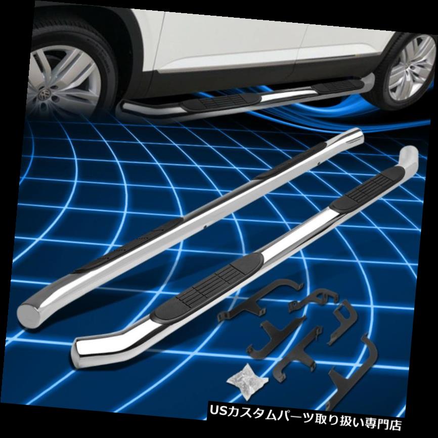 サイドステップ 18-19 VWアトラス3 "ラウンドチューブステップバーランニングボード交換用クロム For 18-19 VW Atlas 3" Round Tubring Step Bar Running Boards Replacement Chrome 【並行輸入品】|カスタムパーツ WORLD倉庫