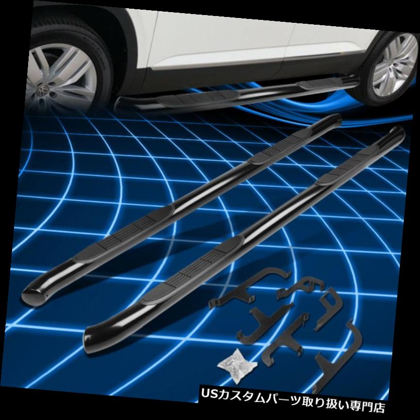 サイドステップ 18-19 VWアトラス3 "ラウンドチューブステップバーランニングボード交換用ブラック For 18-19 VW Atlas 3" Round Tubring Step Bar Running Boards Replacement Black 【並行輸入品】|カスタムパーツ WORLD倉庫