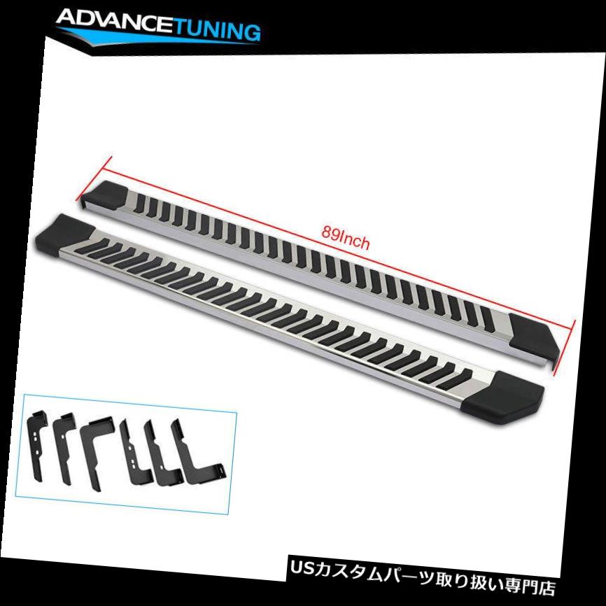 サイドステップ 04-13 Silveradoクルーキャブ89inch OEスタイルブラックNerfバーランニングボードSSにフィット Fits 04-13 Silverado Crew Cab 89inch OE Style Black Nerf Bars Running Boards SS 【並行輸入品】