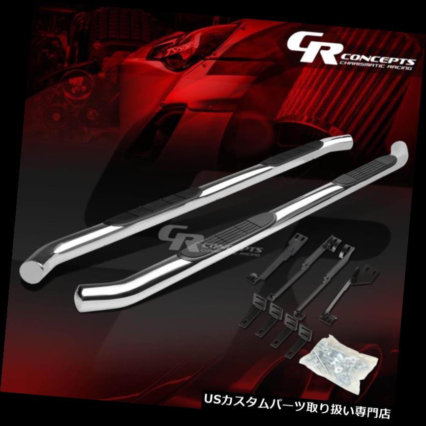 サイドステップ シルバー3インチ07-13 ACURA MDX YD2 SUV 4DR用ラウンドサイドステップバーランニングボード SILVER 3\