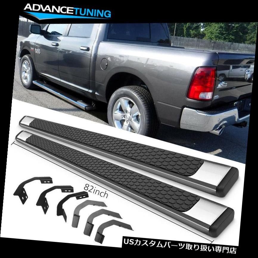 サイドステップ フィット09-18ダッジラムクルーキャブ82インチラムOEスタイルナーフバーランニングボードSS Fits 09-18 Dodge Ram Crew Cab 82inch Ram OE Style Nerf Bars Running Boards SS 【並行輸入品】