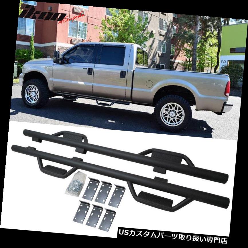 サイドステップ 99-16フォードF-250 F350 F550 SDクルーサイドステップバーランニングボードNerfバーにフィット Fits 99-16 Ford F-250 F350 F550 SD Crew Side Step Bar Running Boards Nerf Bar 【並行輸入品】
