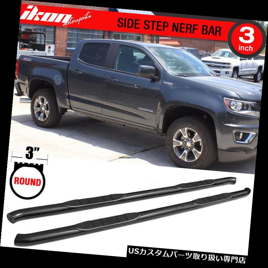 サイドステップ 15-17シボレーコロラドGMCキャニオンクルーキャブサイドステップバーランニングボードペアにフィット Fits 15-17 Chevy Colorado GMC Canyon Crew Cab Side Step Bar Running Board Pair 【並行輸入品】