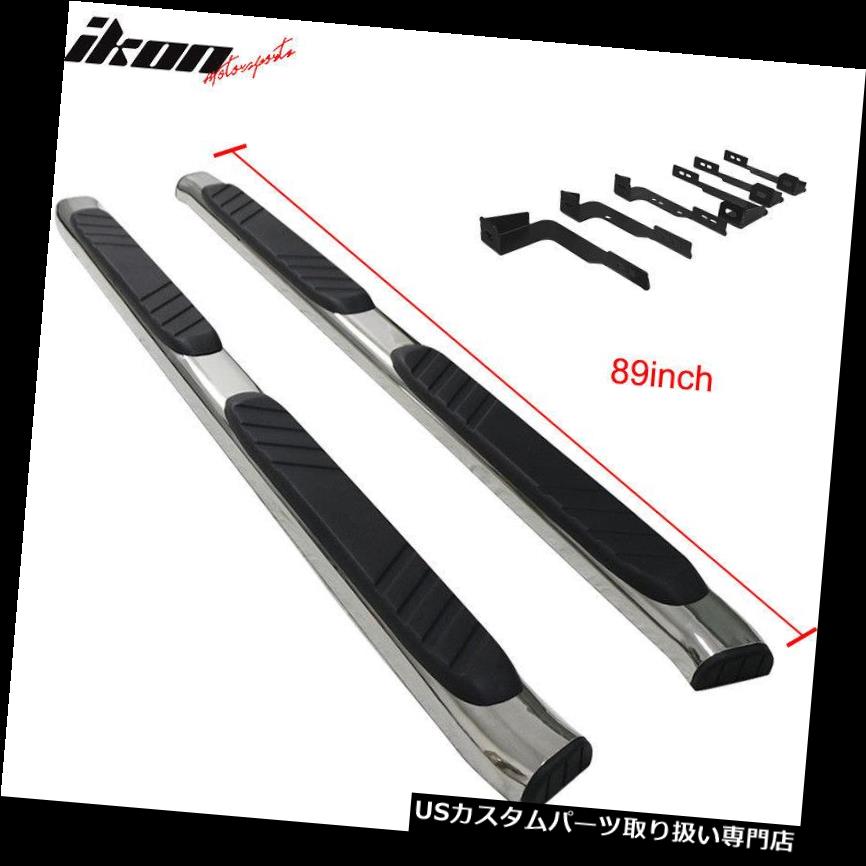 サイドステップ 04-13シボレーシルバラードクルーキャブ89インチサイドステップバーランニングボード2PCにフィット Fits 04-13 Chevy Silverado Crew Cab 89inch Side Step Bars Running Boards 2PC 【並行輸入品】