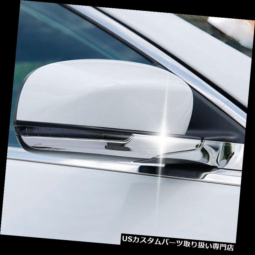 クロームカバー メッキカバー ジープコンパス2017 2018サイドドアウィングミラーストリップクロームトリムカバー成形 For Jeep Compass 2017 2018 Side Door Wing Mirror Strip Chrome Trim Cover Molding 【並行輸入品】
