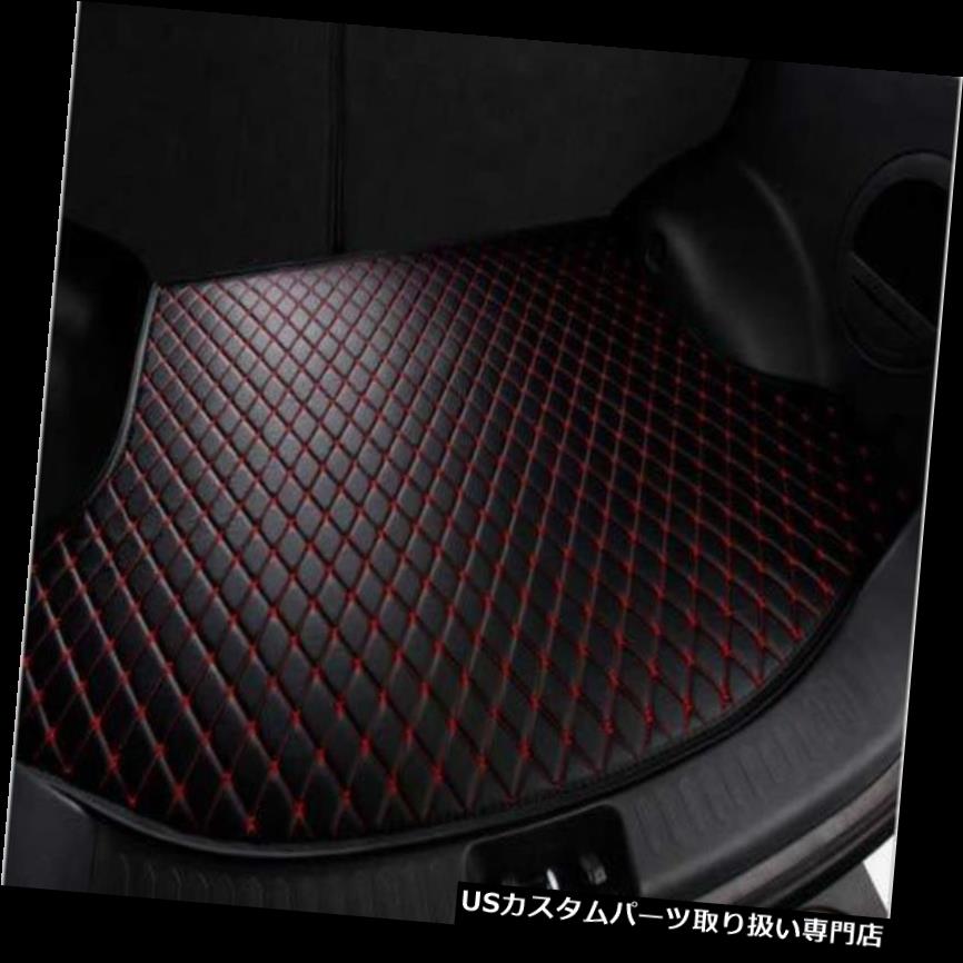 リアーカーゴカバー シビックリアカーゴライナートレイレザーブラックレッドトランクフロアマットカバーホンダ12-15 Civic Rear Cargo Liner Tray Leather Black Red Trunk Floor Mat Cover Honda 12-15 【並行輸入品】