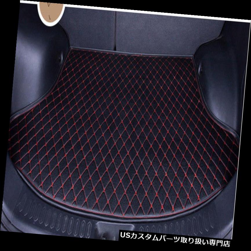 リアーカーゴカバー RAV4リアカーゴライナートレイレザーブラックレッドトランクフロアマットカバートヨタ13-18 RAV4 Rear Cargo Liner Tray Leather Black Red Trunk Floor Mat Cover Toyota 13-18 【並行輸入品】
