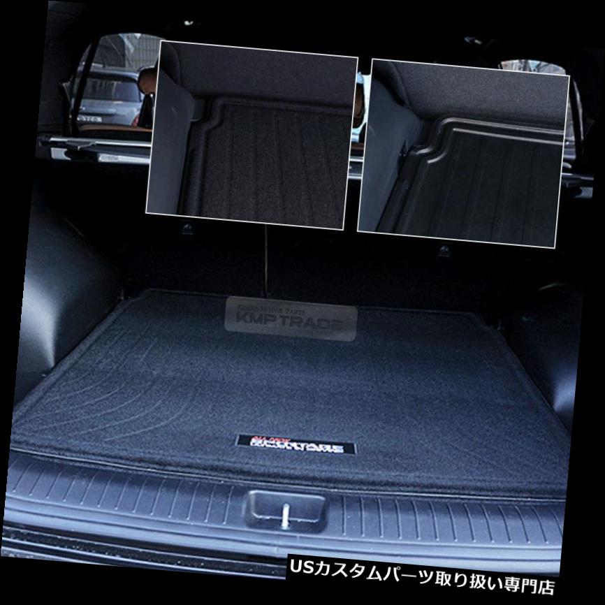 リアーカーゴカバー KIA 2017-2018 Sportage QL用リアトランク貨物カバーフロアマット防水ブラック Rear Trunk Cargo Cover Floor Mat Waterproof Black for KIA 2017-2018 Sportage QL 【並行輸入品】