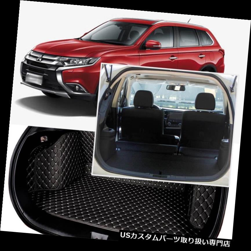 リアーカーゴカバー 黒後部トランクカバーカーゴマットシート＆アウトランダー用フロアプロテクター5席16+ Black Rear Trunk Cover Cargo Mats Seat&Floor Protector For Outlander 5 Seats 16+ 【並行輸入品】