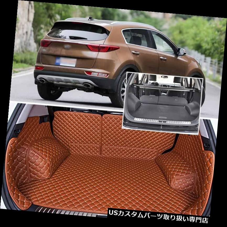 リアーカーゴカバー Kia KX5のPUレザーリアトランクカバーカーゴマットシートバックプロテクターカーペット PU Leather Rear Trunk Cover Cargo Mats Seat Back Protector Carpets For Kia KX5 【並行輸入品】