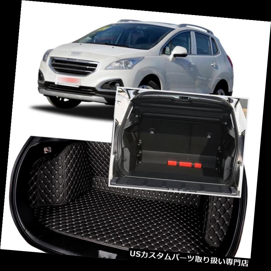 リアーカーゴカバー プジョー3008 2013-18のための黒い後部トランクカバー貨物マットの座席及び床の保護装置 Black Rear Trunk Cover Cargo Mats Seat&Floor Protector For peugeot 3008 2013-18 【並行輸入品】
