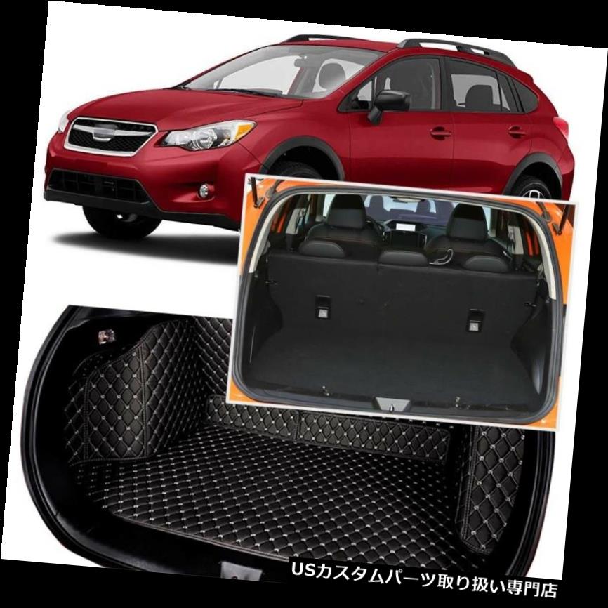 リアーカーゴカバー スバルXV 2015-2018用ブラックリアトランクカバーカーゴマットシート&フロアプロテクター Black Rear Trunk Cover Cargo Mats Seat&Floor Protector For Subaru XV 2015-2018 【並行輸入品】
