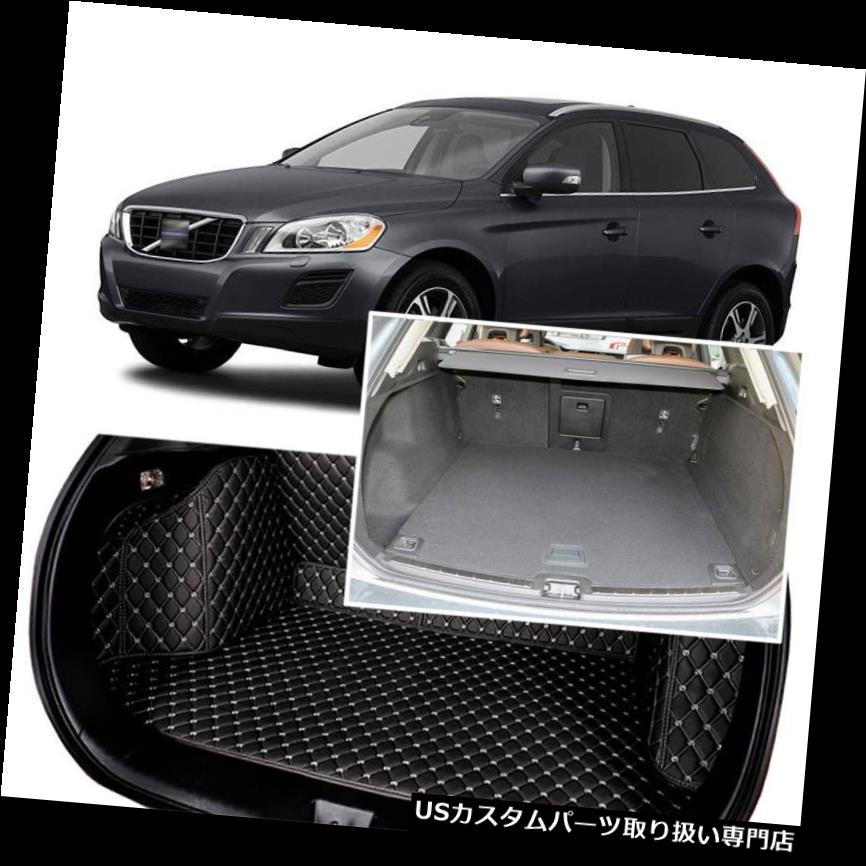 リアーカーゴカバー 1セットブラックリアトランクカバーカーゴマットシート＆フロアプロテクターボルボXC 60 2015 + 1Set Black Rear Trunk Cover Cargo Mats Seat&Floor Protector For Volvo XC60 2015+ 【並行輸入品】