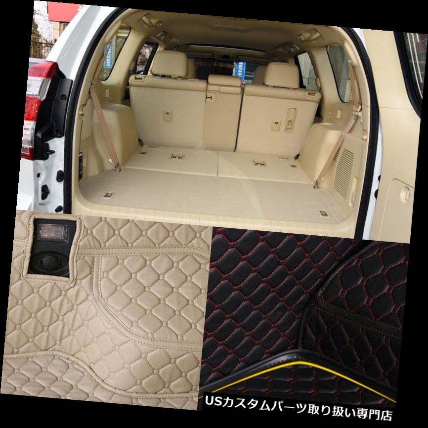 リアーカーゴカバー トヨタプラドのためのPUレザーリアトランク貨物ライナープロテクターマットシートバックカバー PU Leather Rear Trunk Cargo Liner Protector Mat Seat Back Cover For Toyota Prado 【並行輸入品】