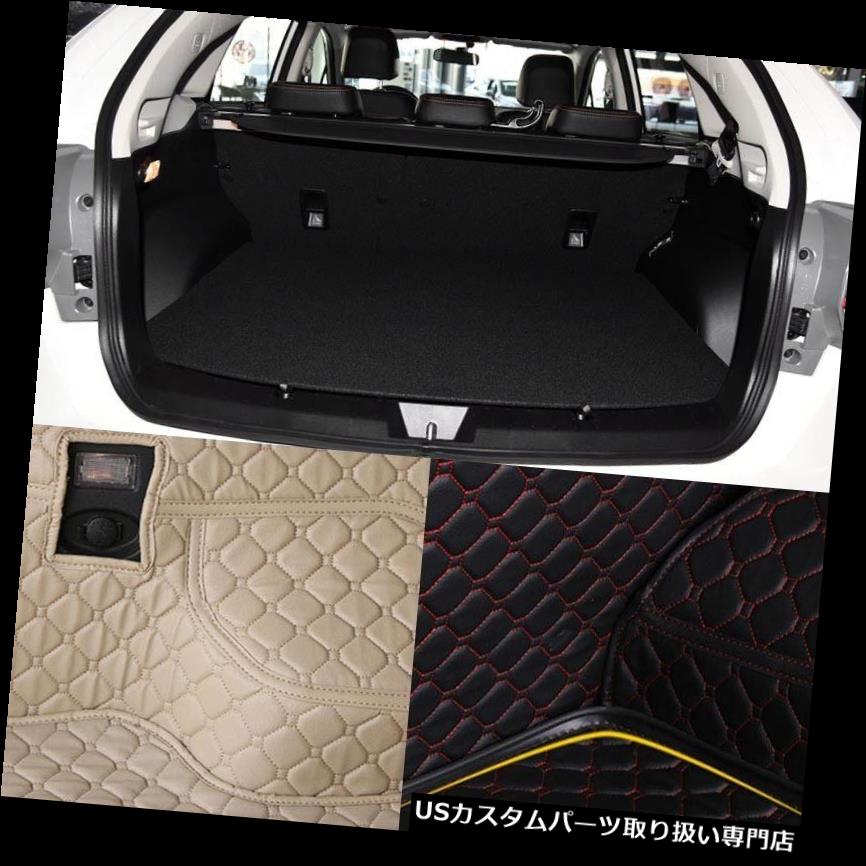 リアーカーゴカバー スバルXVのPUレザーリアトランクカーゴライナープロテクターマットシートバックカバー PU Leather Rear Trunk Cargo Liner Protector Mat Seat Back Cover For Subaru XV 【並行輸入品】