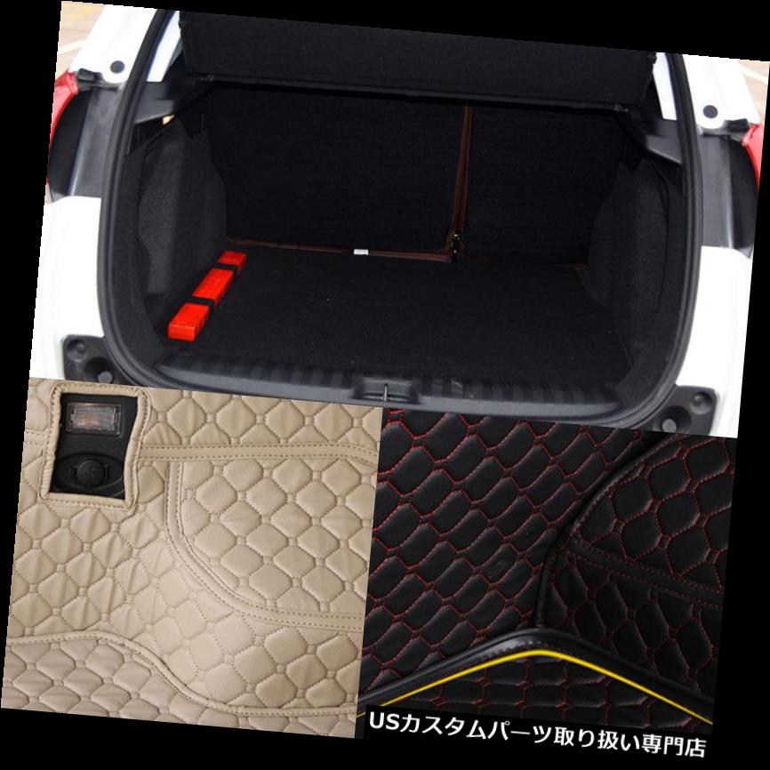 リアーカーゴカバー プジョー2008年用PUレザーリアトランク貨物ライナープロテクターマットシートバックカバー PU Leather Rear Trunk Cargo Liner Protector Mat Seat Back Cover For Peugeot 2008 【並行輸入品】