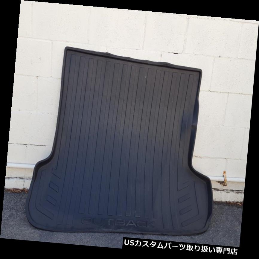 リアーカーゴカバー 2017-2018 SUBARU OUTBACKリアトランクカーゴフロアフロアマットOEM中古ブラック 2017-2018 SUBARU OUTBACK REAR TRUNK CARGO RUBBER FLOOR MAT OEM USED BLACK 【並行輸入品】